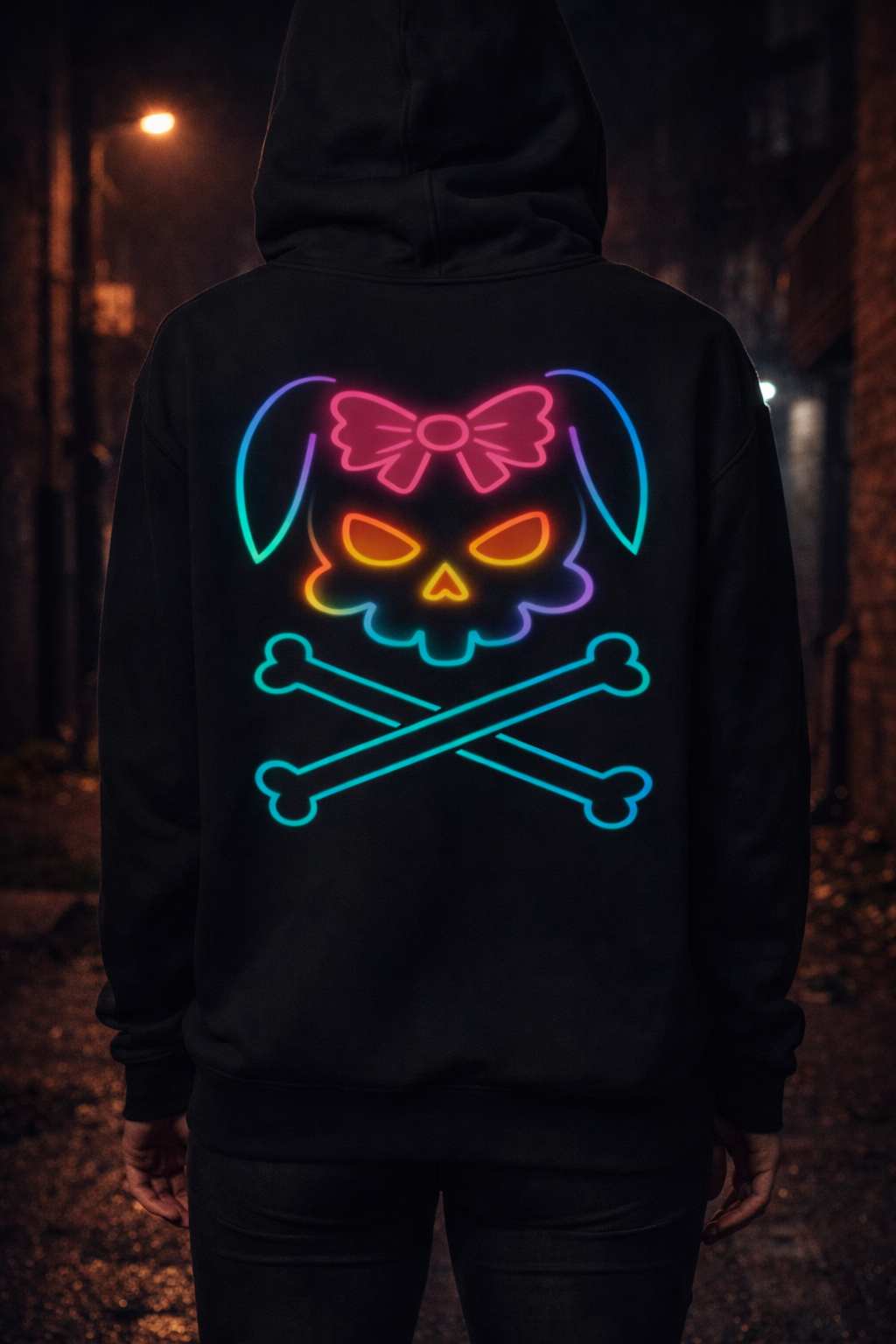 After Dark Zip — Neon Skull Bunny